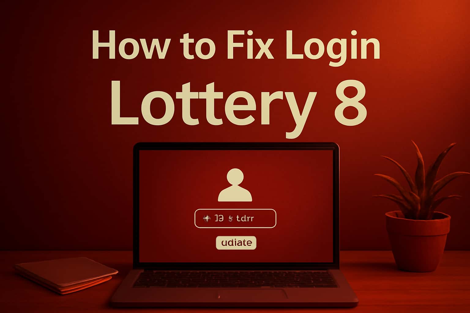 An informative depiction related to troubleshooting login issues for Lottery 8.