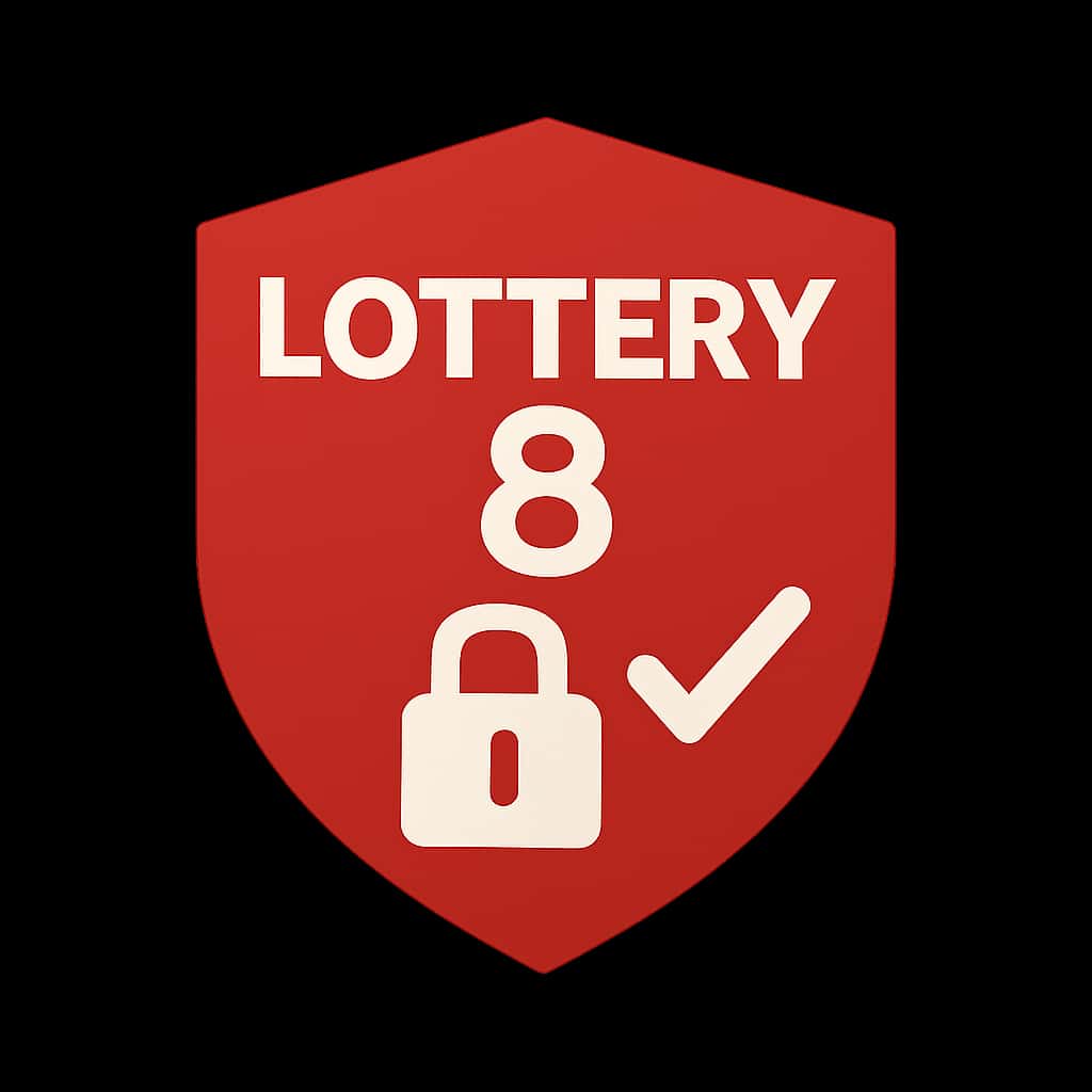 A professional badge representing Lottery 8 security guidance.