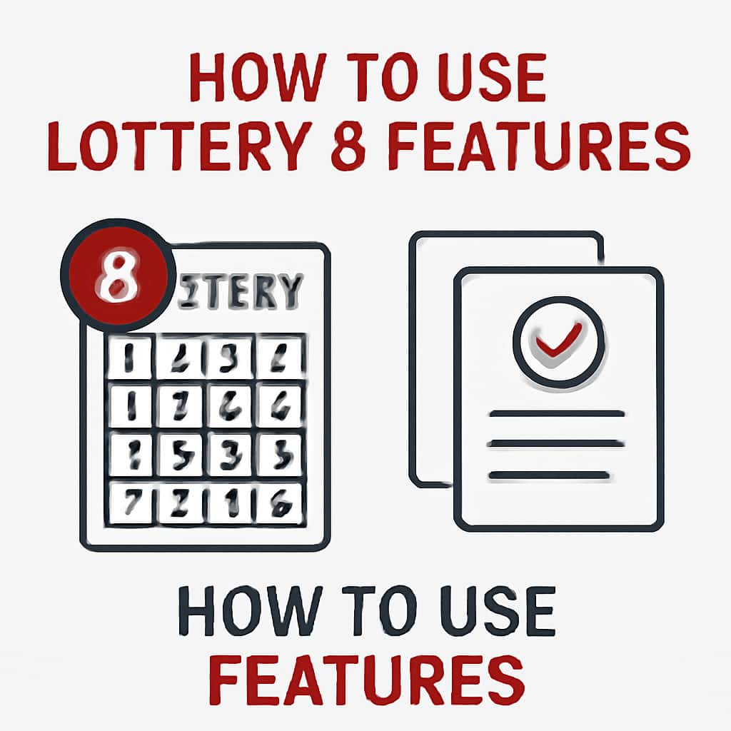 An educational illustration showing the functionalities of Lottery 8.