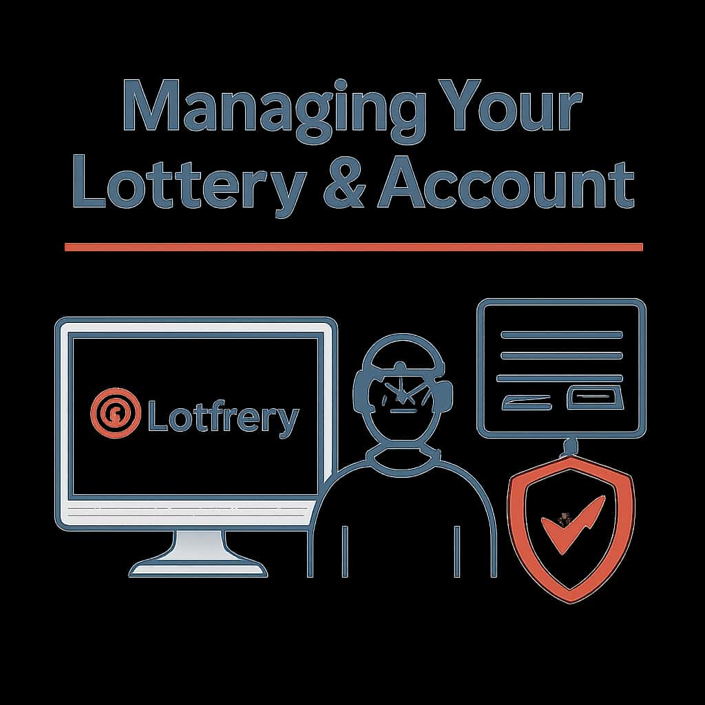 Illustration explaining Lottery 8 account management.
