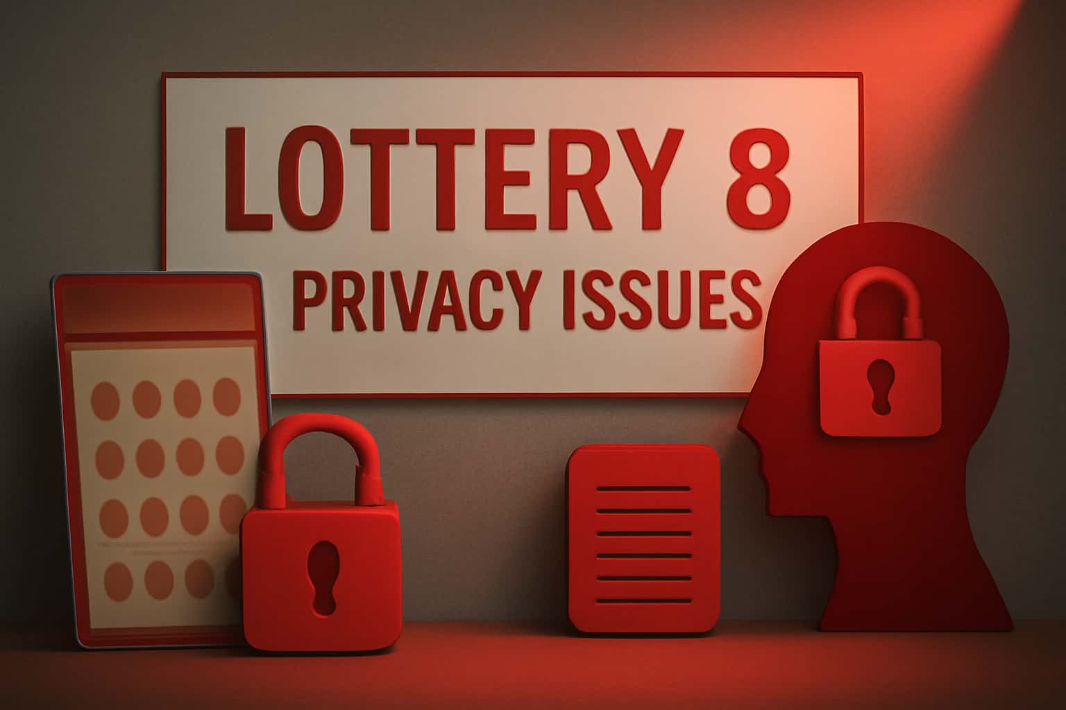 An informative visual representation of Lottery 8 privacy issues, incorporating the theme color.