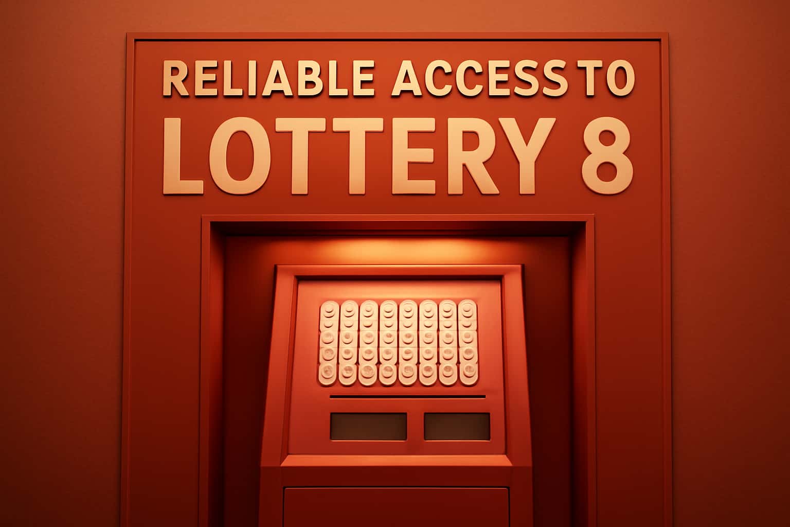 An informational scene depicting reliable access to Lottery 8, featuring the text 'Lottery 8'.