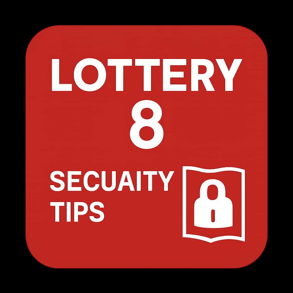 Icon representing Lottery 8 Security Tips in a clean design.