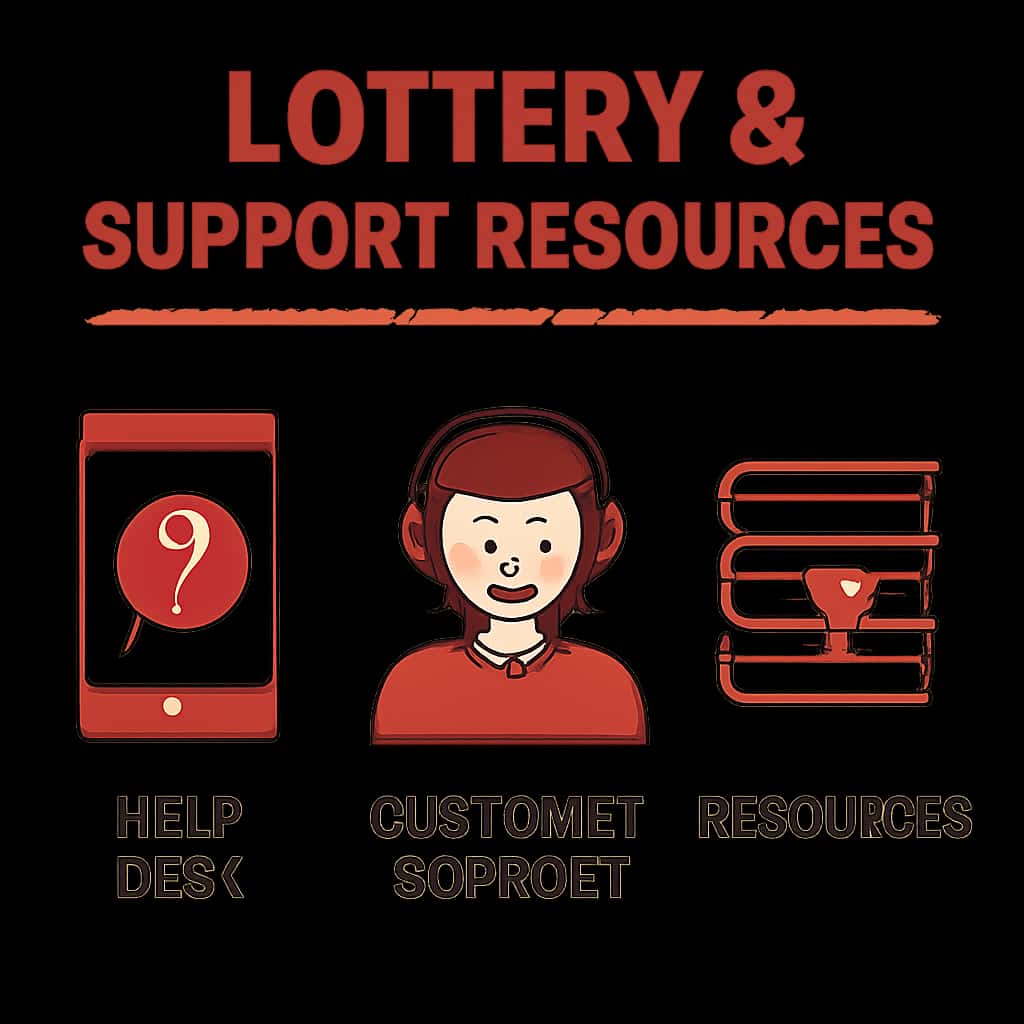 Illustration explaining Lottery 8 support resources.