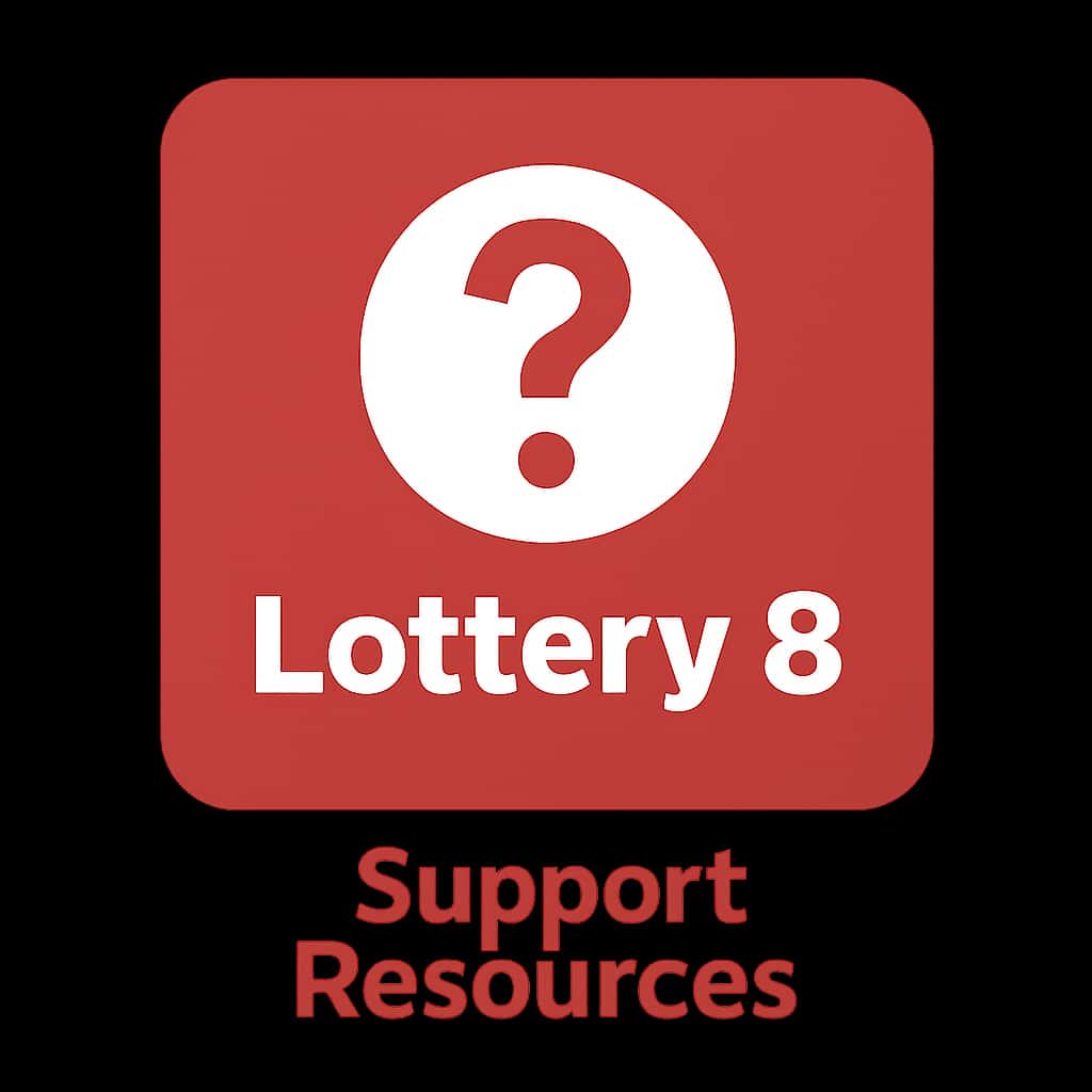 Icon concept for Lottery 8 support resources.