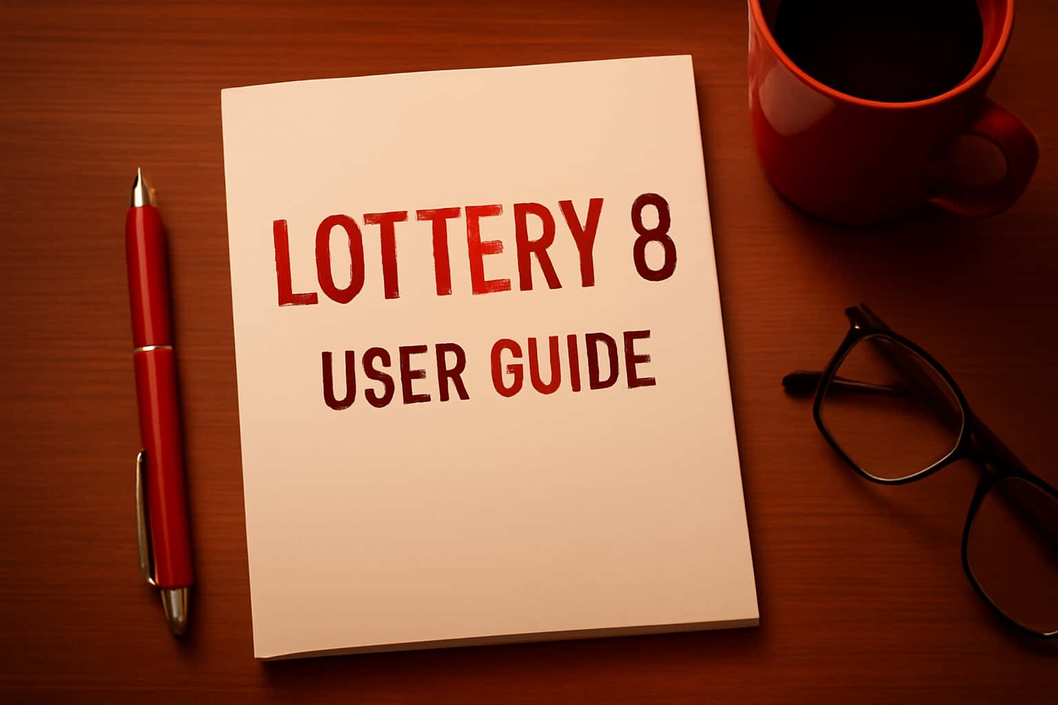 Visual representation of the Lottery 8 User Guide in a neutral informational context.