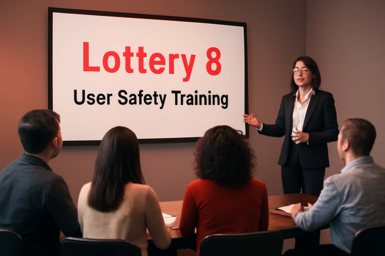 An informative scene showcasing Lottery 8 User Safety Training concepts.