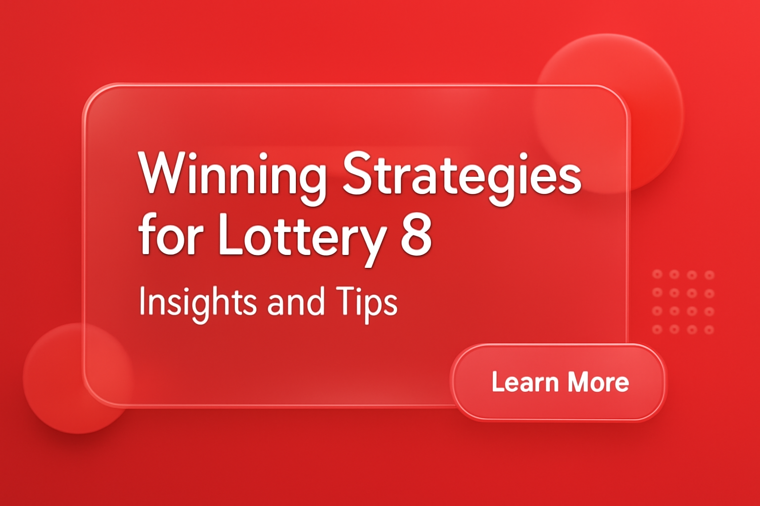 An informative scene depicting the features of Lottery 8, showcasing its unique characteristics in a professional manner.